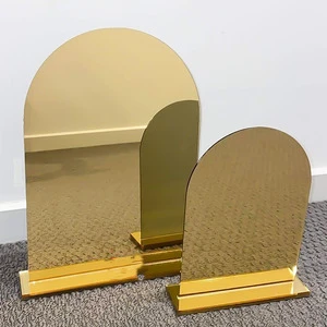 High Quality Customized UV Printed Acrylic Arch Seating Cards & Table Numbers for Wedding Party Decorations 10x15x3cm
