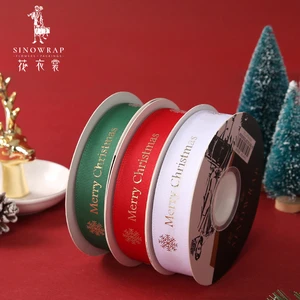 Cheap Price Classic Red Christmas Decoration Gift Paper Three Colors Ribbon