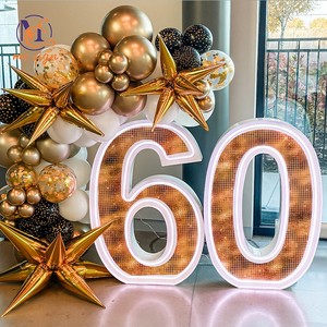 Light Up IP65 Waterproof Stainless Steel Marquee Letters Light Up Numbers With APP Control For Gender Reveal Party Event Decor