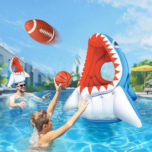 Customized Wholesale Factory Direct Inflatable Shark Theme Toss Target Game Exciting Beach Carnival Game & Pool Party Activity