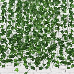Artificial Ivy Leaf Vines Garland Lightweight Outdoor Indoor Wedding & Home Decor Leaves & Vines Piping Ceiling Landscaping