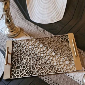Hot Sales Ramadan Activities Party Decoration Food Storage Container Islam Eid Mubarak Tray Table Ware Accessories