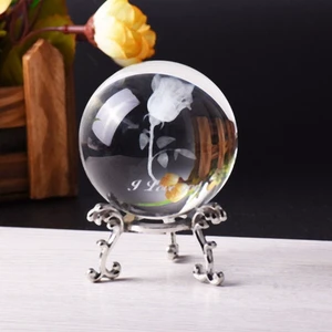 Crystal Ball Oval Shape Love Theme Fashion Trend Decorative Gift for Girls Birthday Valentine's Day Wedding Other Occasions