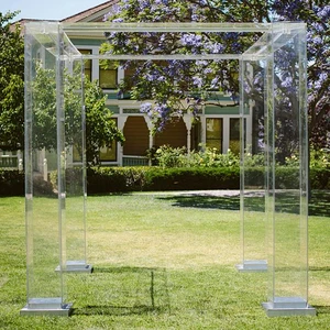 Transparent Acrylic Chuppah Huppah & Wedding Canopy Acrylic Arch Mandap Wedding Decorations