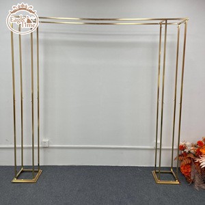 Wedding Decoration Backdrop Geometric Gold Metal Wedding Stage Event Design Backdrop Decoration