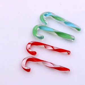 Small Murano Lampwork Christmas Glass Candy Cane