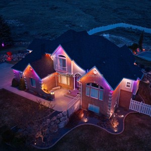 UL Certified Rgbwic 3000k Permanent Holiday Outdoor Christmas Lights IP67 PVC Body Led Point Lights for House