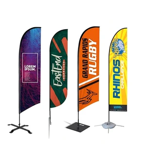 Advertising Custom logo Banner Outdoor Sided Advertising Real Estate Open House Feather Flags Sign Banner Flag