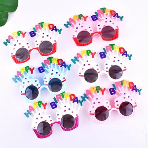 Happy Birthday Glasses Party Novelty Decorations and Props Sweet Cream Cake Glasses for Kids Adults Birthday Party Favors