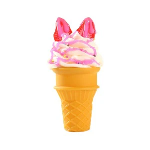 Wholesale Simulation Ice Cream Decoration Realistic Dessert Ice Cream Cone Props for Shop Photography Booth