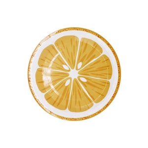 Lemon Orange Dessert Plates Eco-Friendly Paper Food Safe 7/9inch Easter Birthday Christmas Party Supplies Tutti Party Decoration