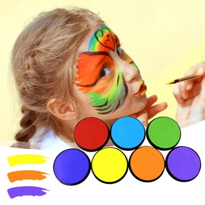 Professional Halloween Face Painting Water-Based Round Colorful Body Painting Glow in the Dark Kids Face UV Paint Packaging
