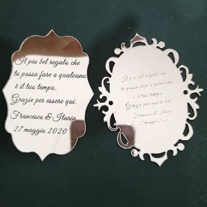 Personalized Rose Gold Acrylic Label Tag Table Number Seat Names for Wedding Party