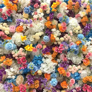 2023 New Products Romantic Firm and Not Easy to Fall Off Artificial Decoration Wedding Flower Wall for Wedding Event Decoration