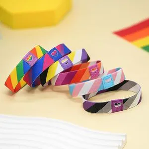 Rainbow Elastic Wristband, Sports Wrist Support, Gay Pride Rainbow Flag Wristband