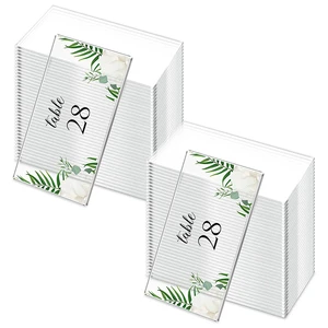 10pcs Clear Acrylic Place Cards Acrylic Name Plate Seating Chart Card Sign for Wedding DIY Table Setting