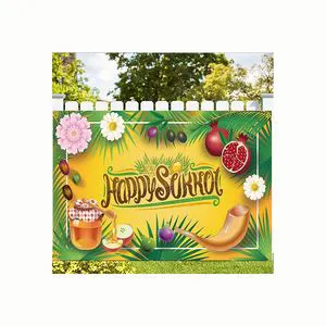 Happy Sukkot Backdrop Banner Any Size/Design Jewish Holiday Photography Decorations Wedding Birthday Party Featuring