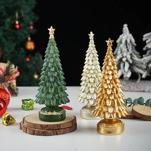 New Cross Border Christmas Tree Ornaments Resin Crafts for Home Living Room Desktop Christmas Props Christmas Figurine Toys