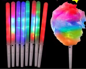 DAMAI LED Cotton Candy Light Cones Colorful Glowing Luminous Marshmallow Stick Party Favors Birthday Festival Wedding Event