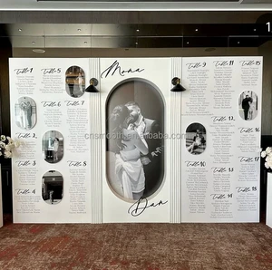 SMOOTH Seat Chart Board Wedding Party Seating Chart Entrance Decoration Acrylic Backdrop for Events