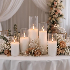 Matti's Battery Operated Wedding Centerpieces Table Light Decorations Flowers And Led Candle For Decoration Wedding Artificial