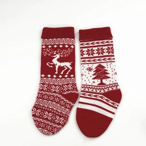 Custom Wholesale Fast Shipping Christmas Knitted Socks Big Christmas Stocking
