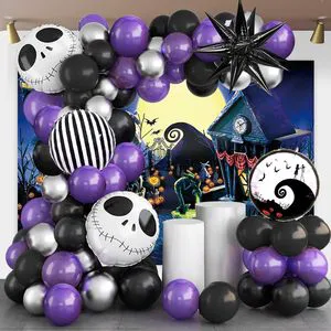 Halloween Theme Halloween Balloon Set Garland Arch Scene Party Decoration Supplies for Home Bar Party Decor