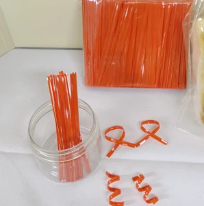 PET Material Hand-Tied Ribbon, Orange