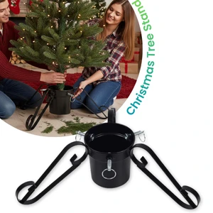 Wholesale Custom Size Design Black Solid Steel Metal Traditional Scroll Leg Christmas Tree Stand for Real Christmas Tree