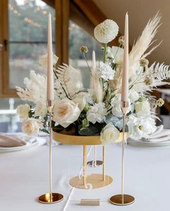 Elegant High Quality Metal Wedding Centerpiece Stylish Artistic Touch Customizable Dimensions for Luxurious Table Decorations