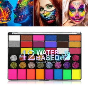 42 Color Water-based Body Face Paint Face Makeup Festival Halloween Art Christmas Party Face Painting