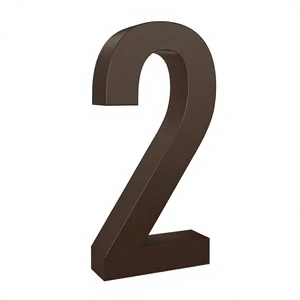 7 Inch LED Backlit 5000K Bronze Flush Mount ABS-Polymer Premium Quality Home Address House Numbers