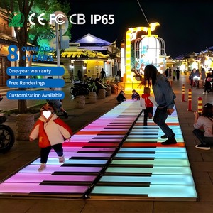 Customizable DMX Interactive Night Club Dance Floor Light Piano Key Key Disco DJ Event LED Brick Lights Stainless