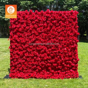 Sunwedding Wedding Wall Backdrop Artificial Flower Wall Roll up Flower Wall for Wedding Decoration
