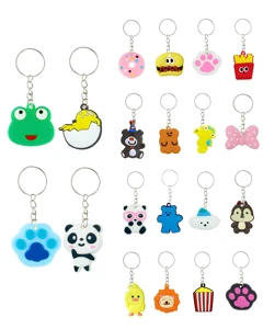 Cartoon Pvc Keychains Business Gift Cute Mini Party Favors Birthday Party Gifts Christmas Goodie Bag Supplies