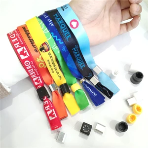 Design Your Own Event One Time Fabric Wristband Business Gift Polyester Wristbands