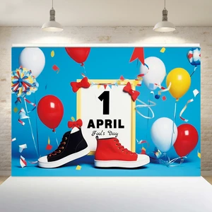 April Fools Day Party Decoration 100X150cm Fabric Background Backdrop for Photography Studio Holiday Supplies Props
