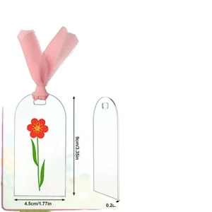 Wedding Blank Arched Acrylic Place Cards Frosted Clear Wedding Reserved Signs for Chairs Acrylic Name Tag Seat Label with Ribbon