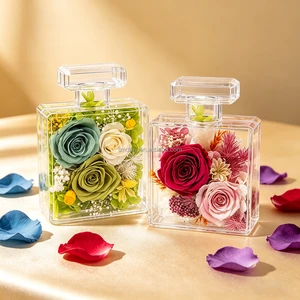 Refined Preserved Floral Acrylic Gift for Grandparents'Day,Baptism&Housewarming,Carnival,Festival&Party Favors