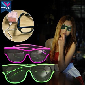 T-Worthyc New Market Rave LED Lighting EL Wire Glasses USB Rechargeable Party Supplies