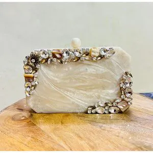 Handmade Resin Women's Evening Fashion Clutch for Party Tableware & Table Decorations