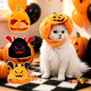 New Arrival 5 Styles Halloween Pet Hats Soft Cute Pumpkin Wings Cat Dog Toy Headgear For Festival Decoration