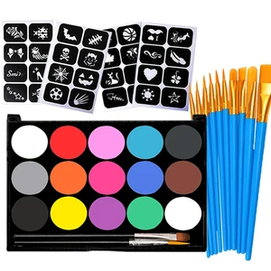 New Arrived 15 Colors Art Body Painting Supplies for Halloween Party Makeup Face Body Paint Kit Water Based Face Painting