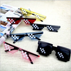 New Rimless Mosaic 2D Sunglasses Funny Party Disco-Themed Decorative Glasses