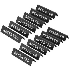 2x8 Inches Custom Printing Desk Sign Guest Reservation Table Notice Seat Sign Acrylic Reserved Table Tent Signs