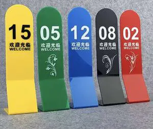 Table Number Plate, Restaurant Seat Plate, Acrylic Dining Table Standing Plate, Restaurant Number Plate