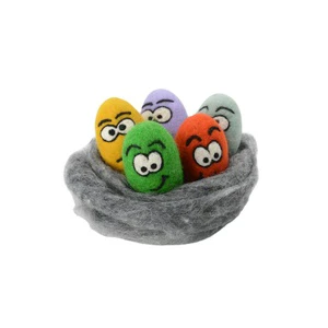 Handmade 100% Pure New Zealand Wool Felt Easter Egg-9cm Size-Eco-friendly & Sustainable Home Decor-Kriti Craft Brand