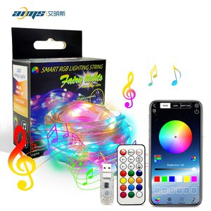 LED Light 5V 100Leds IP65 Waterproof APP Remote Control Music Sync for Christmas Tree Decoration Smart Strip Light Strings
