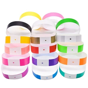 Factory Price Disposable Waterproof Paper Wristbands Single Use Event Party Promotional Bracelets Customized Color Custom Size