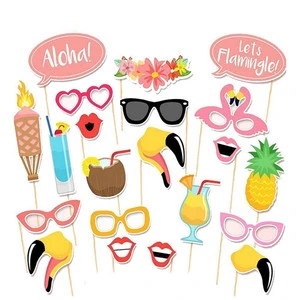 21PCS/Set Hawaiian Seaside Photography Props Photo Booth Prop Wedding Party Decoration